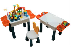 Indoor & Outdoor Kids 5-in-1 Build & Play Activity Table Set