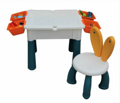 Indoor & Outdoor Kids 5-in-1 Build & Play Activity Table Set