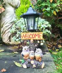 Solar Powered Owl Welcome Ornament