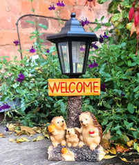 Solar Powered Hedgehog Welcome Ornament