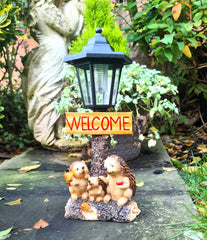 Solar Powered Hedgehog Welcome Ornament