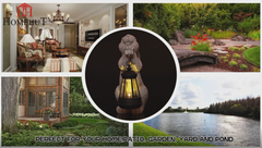 Solar Powered Decorative Stone Effect Rabbit with Lantern