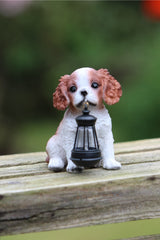Solar Garden Puppy Spaniel with Lantern