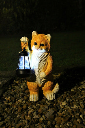 Solar Garden Pussy Cat with Lantern
