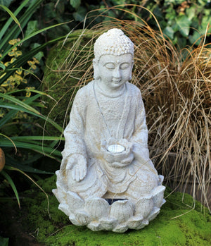 Sitting LED Garden Buddha Ornament
