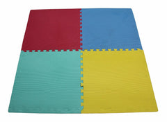16 sq Ft Interlocking EVA Soft Foam Play Mats - Multicoloured