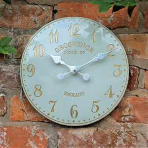 Grey and Gold Indoor & Outdoor Clock