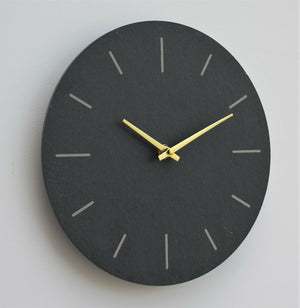 Grey Slate Simplistic Wall Clock