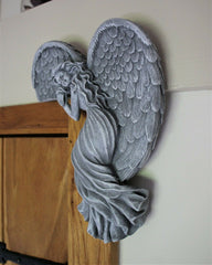 Grey Left or Right Angel Door Frame Ornament