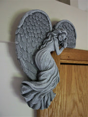 Grey Left or Right Angel Door Frame Ornament