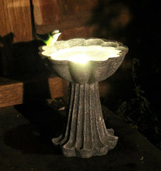 Solar Powered Cherub Bird Bath