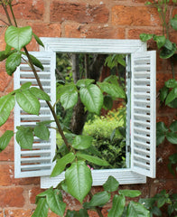 Grey Shutter Mirror - Indoor & Outdoor