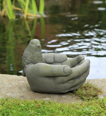 Outdoor Birds on Hands Bird Bath