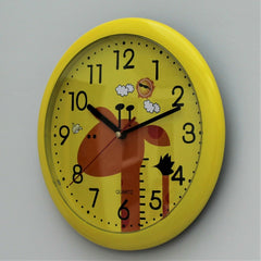 Yellow Giraffe Childrens Wall Clock - 25cm