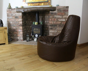 Faux Leather Beanbag Adult Gamer Arm Chair