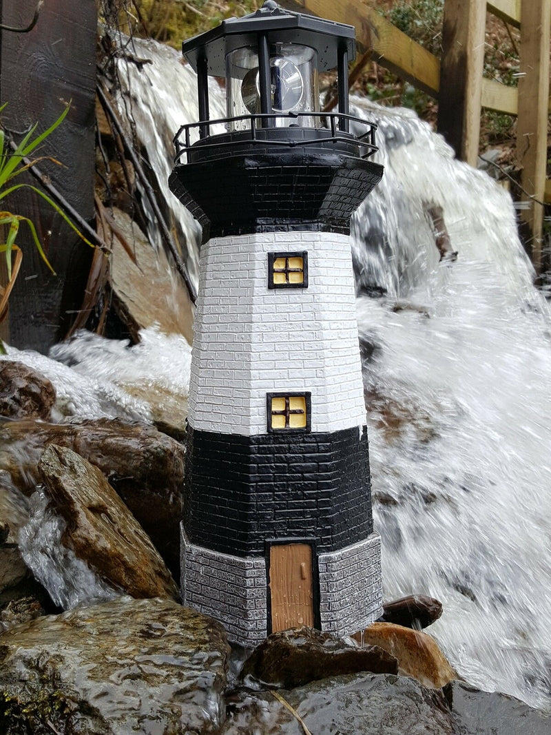 Solar powered deals lighthouse garden ornament