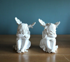 Set of Sleeping Cherubs Garden Ornament