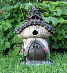 Large Solar Powered Pine Cone Fairy House