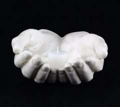 Wall Mounted Giving Hands - Antique White