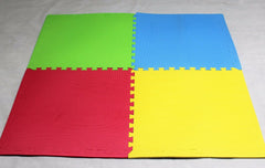 64sq Ft Interlocking Soft Foam Floor Play Mats - Multi Coloured