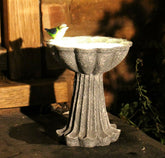Solar Powered Cherub Bird Bath