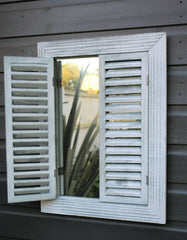 Grey Shutter Mirror - Indoor & Outdoor