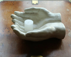 Wall Mounted Giving Hands - Antique White