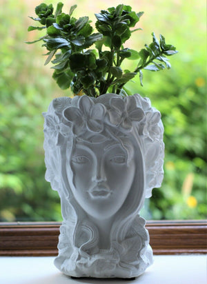 Head Pot Plant Planter with Leaves