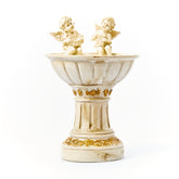 Solar Powered Cherub Bird Bath