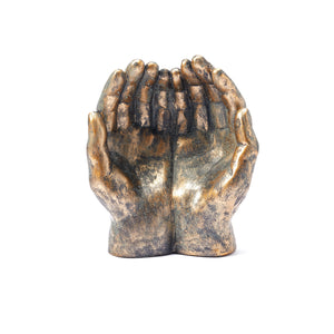 Wall Mounted Giving Hands - Bronze  Style
