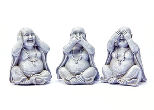 3 Wise Laughing Buddha - See no evil, Speak no evil, Hear no evil