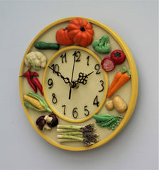 Wall Clock Vegetables Quartz 23cm