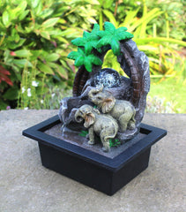 Elephant Fountain Table Top Water Feature LED Lights