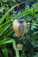 Garden Ornament Solar Power Lantern LED Silhouette Lamp Garden Patio 72cm