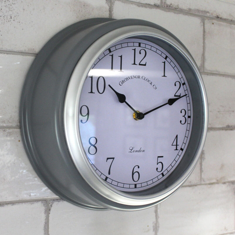 thumbnail image 2 of 103mm Arabic Clock For Caravans, Motorhomes & Boats - Silver Bezel By Time And Weather Instruments 2 of 5