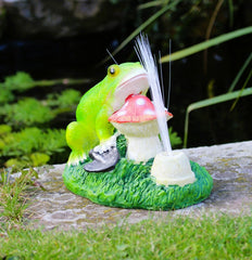 Solar Garden Frog Ornament 15CM