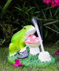 Solar Garden Frog Ornament 15CM