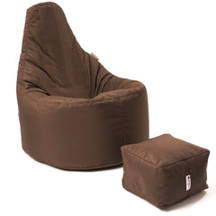 Large Beanbag Chair with Footstool