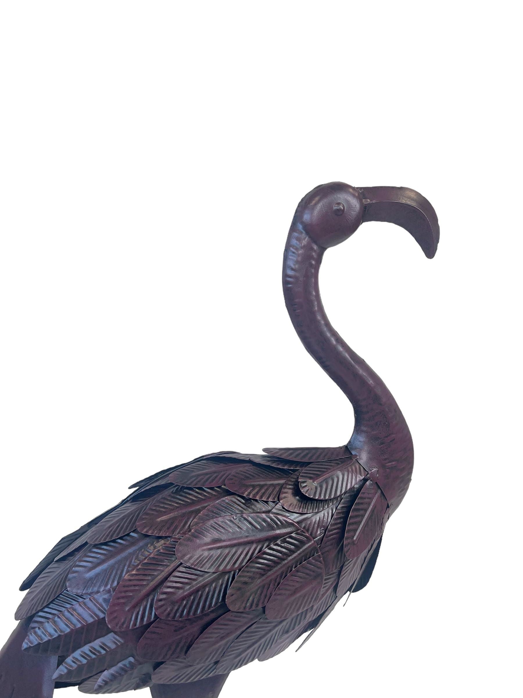 Metal Garden Flamingo Ornament 92cm Tall