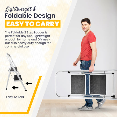 Non Slip Foldable 2 Step Step-Ladder