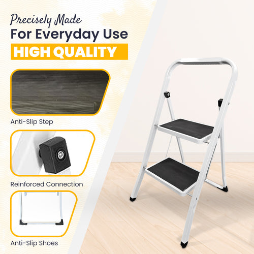 Non Slip Foldable 2 Step Step-Ladder