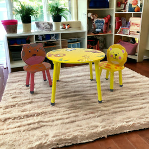 Childrens Safari Wooden Table and Chair Set