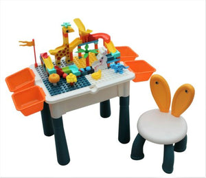 Indoor & Outdoor Kids 5-in-1 Build & Play Activity Table Set