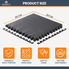 EVA Interlocking Black Foam Mats