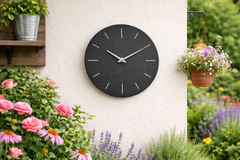 Grey Slate Simplistic Wall Clock