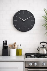 Grey Slate Simplistic Wall Clock