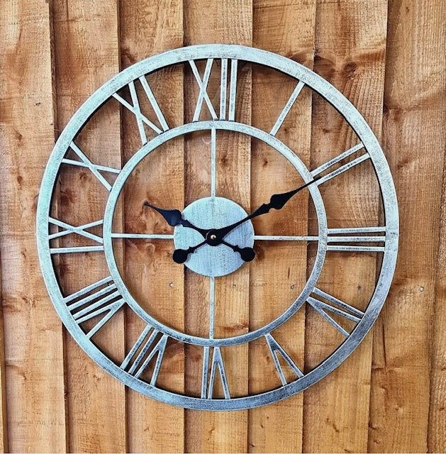 Silver Skeleton Clock