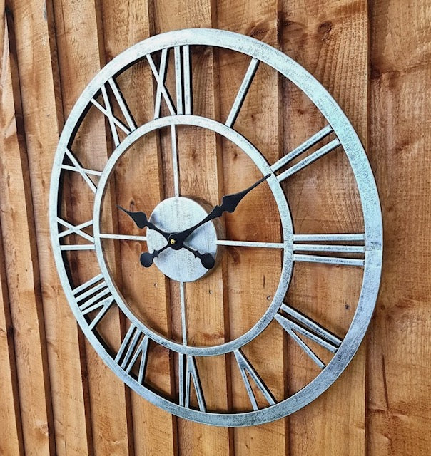 Silver Skeleton Clock