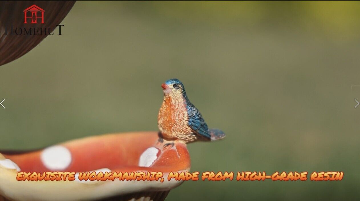 Solar Garden Ornament Bird Bath Feeder