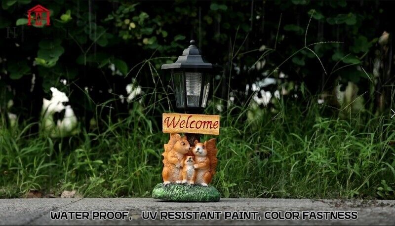 Solar Powered Squirrel Welcome Ornament